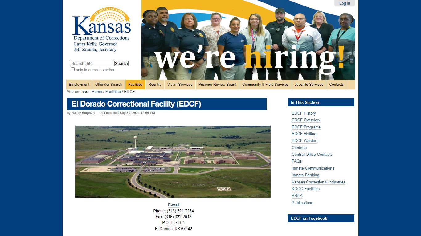 El Dorado Correctional Facility (EDCF) - Kansas